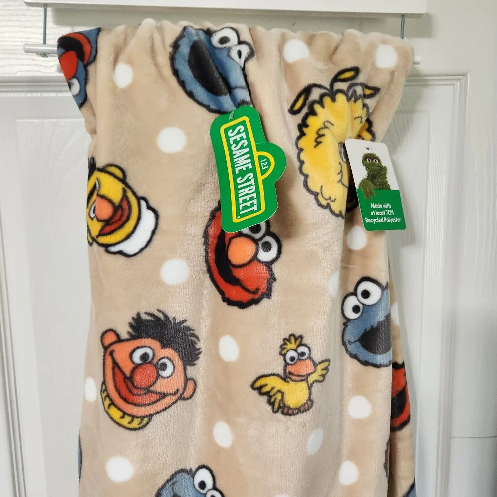 Sesame Street Polka Dot Neutral Soft Decorative Plush 60